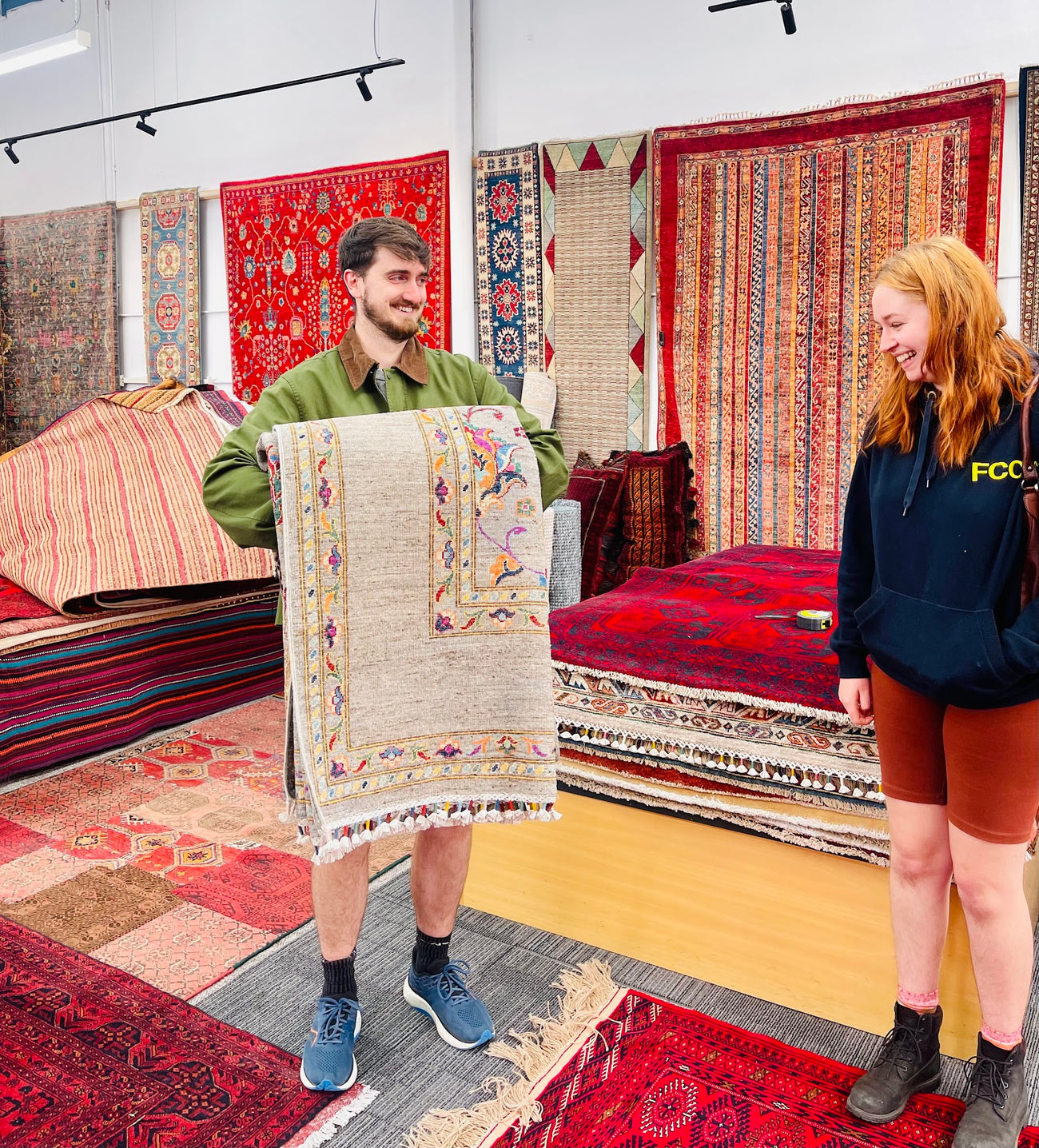 Sama Rugs showroom and handmade rugs