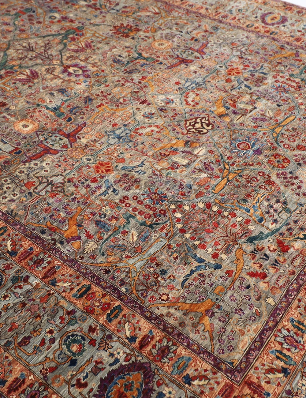9x12 ft Bidjar brown rustic Area Rug, Tribal Rug