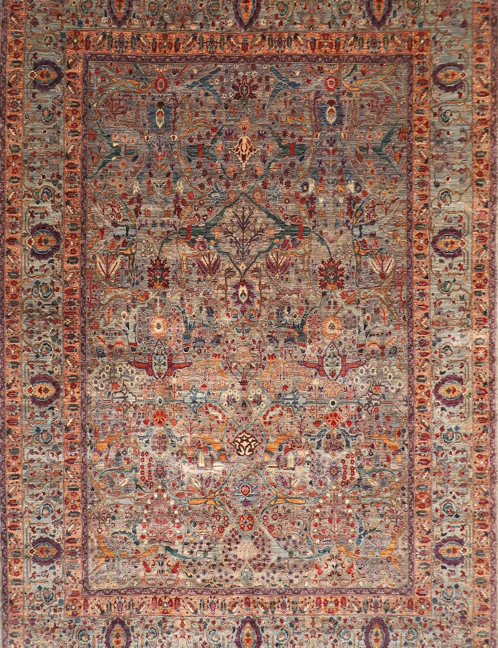 9x12 ft Bidjar brown rustic Area Rug, Tribal Rug