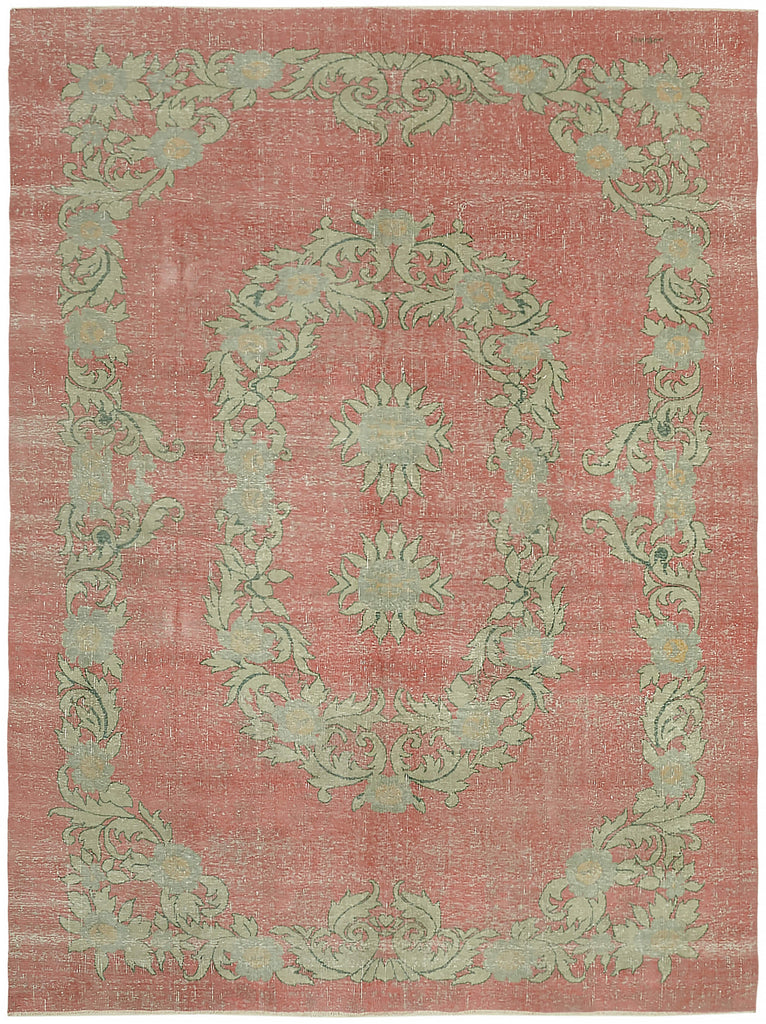 Pink vintage Persian rug 45514, 2.87 x 3.72 metres – full rug