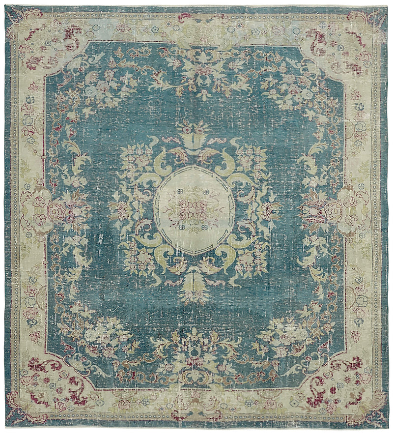 Beige vintage Persian rug 45516, 2.78 x 3.02 metres – full rug