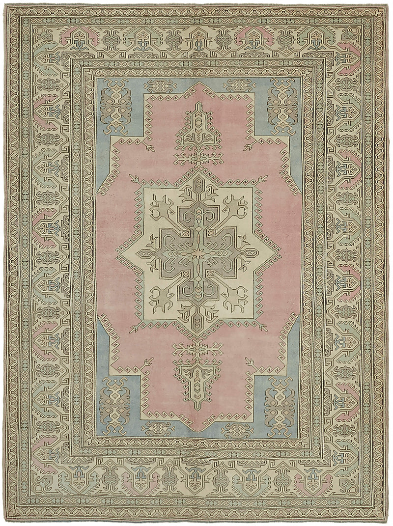 Beige vintage Persian rug 45540, 2.65 x 3.47 metres – full rug
