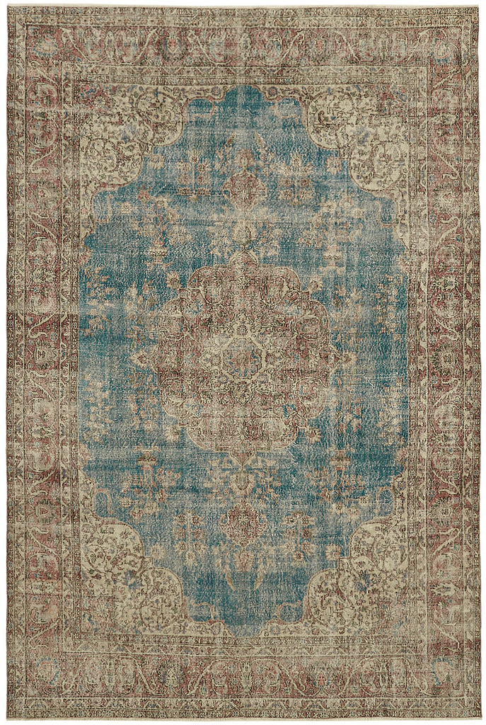 Beige vintage Persian rug 46042, 2.65 x 3.82 metres – full rug