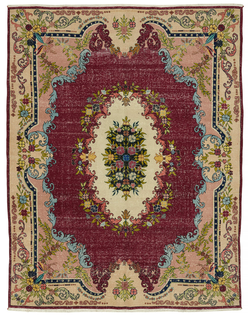 Beige vintage Persian rug 47160, 2.55 x 3.33 metres – full rug