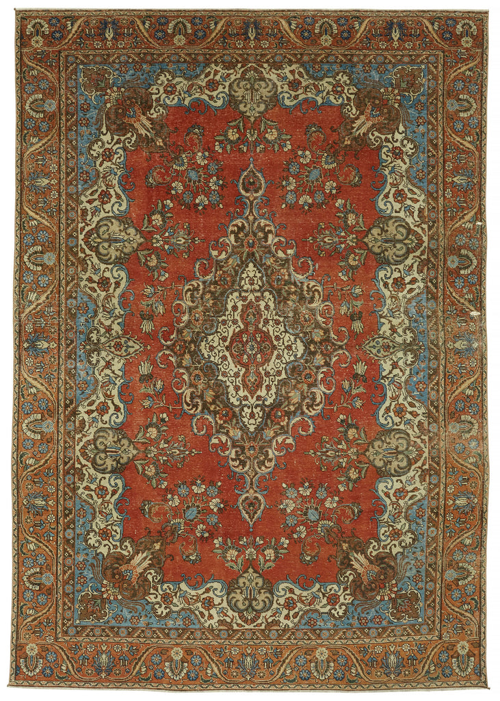 Beige vintage Persian rug 47162, 2.54 x 3.82 metres – full rug