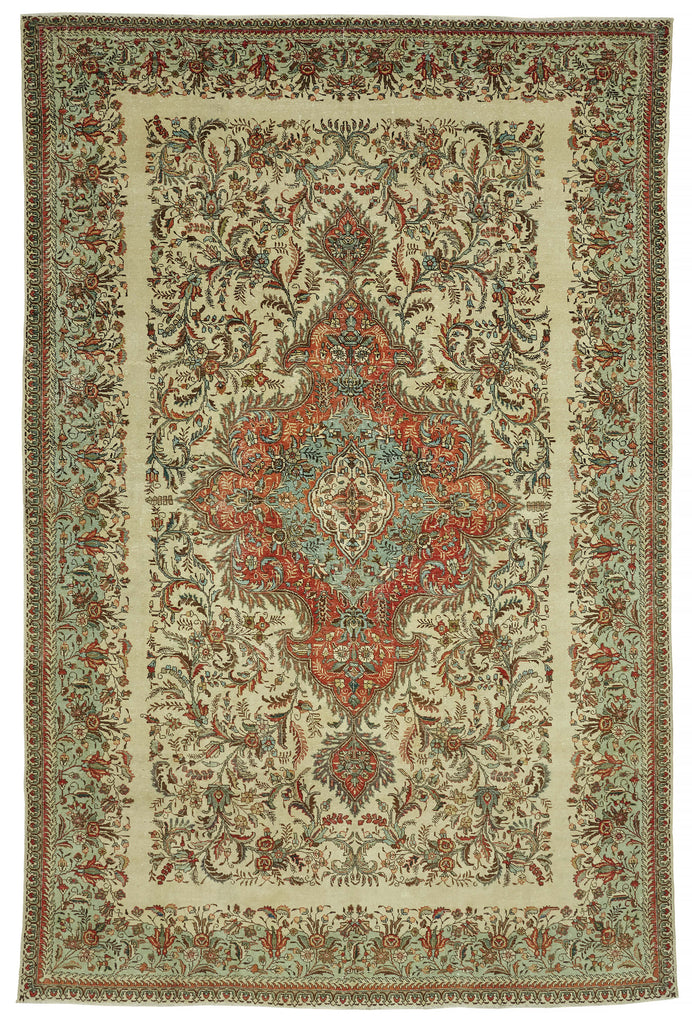 Beige vintage Persian rug 47180, 3.06 x 4.82 metres – full rug