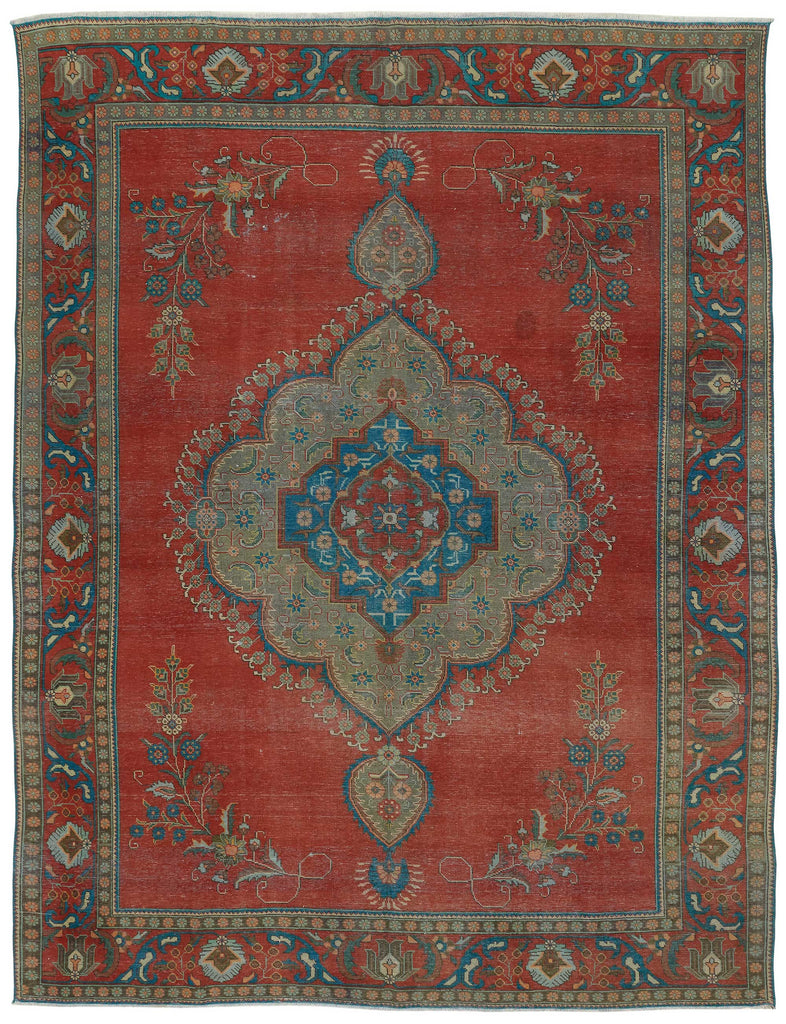 Red vintage Persian rug 47504, 2.91 x 3.84 metres – full rug