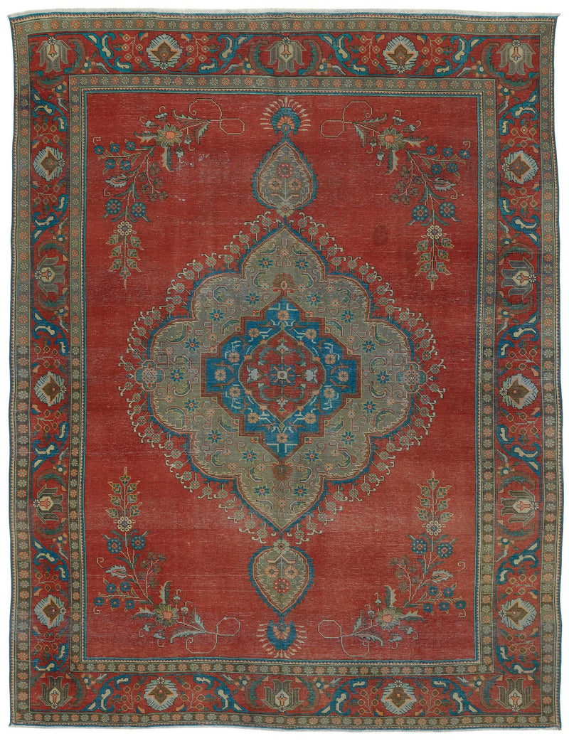 Red vintage Persian rug 47504, 2.91 x 3.84 metres – full rug