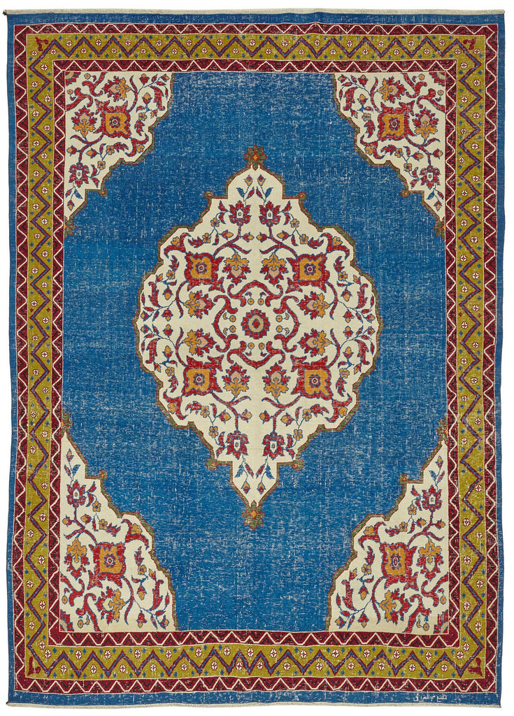 Beige vintage Persian rug 47515, 2.66 x 3.73 metres – full rug
