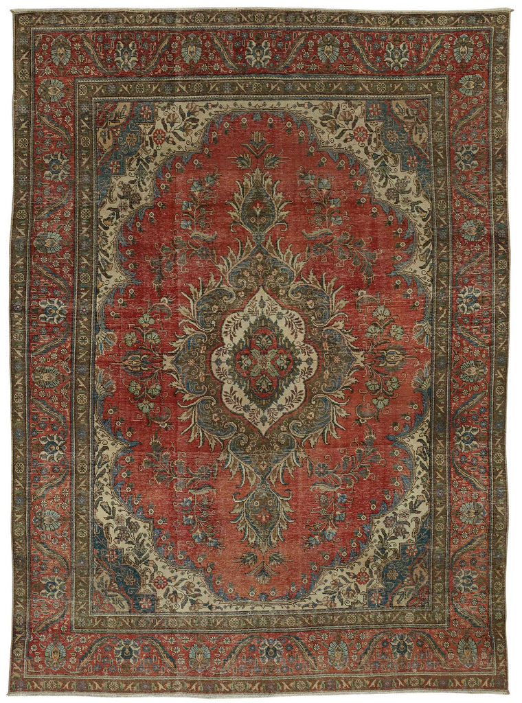 Beige vintage Persian rug 47516, 2.62 x 3.72 metres – full rug