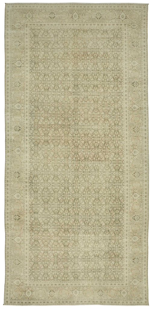 Beige vintage Persian rug 47517, 2.40 x 5.16 metres – full rug