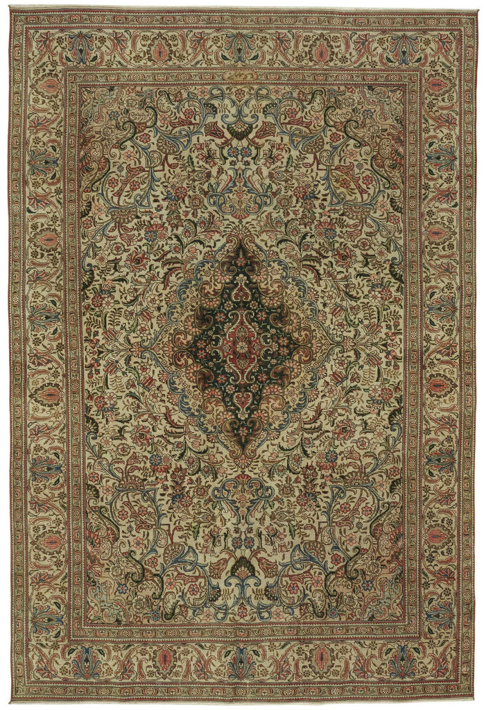 Beige vintage Persian rug 47526, 2.31 x 3.44 metres – full rug