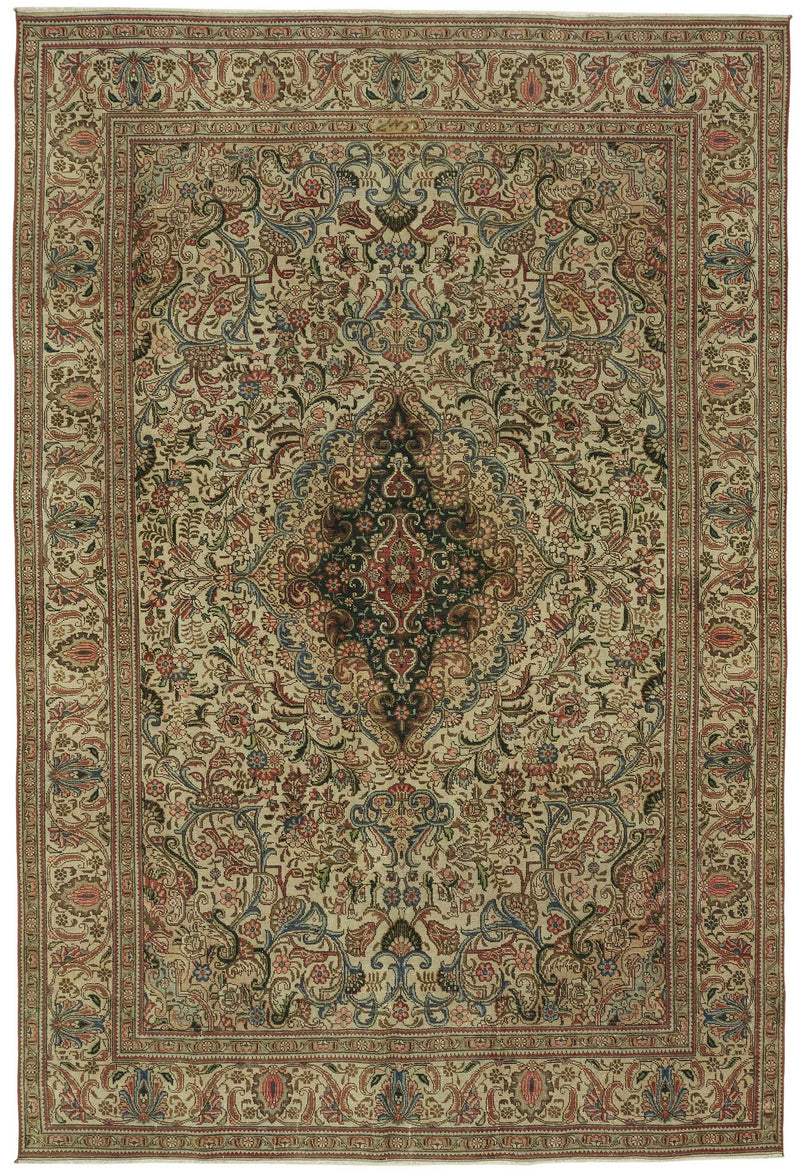 Beige vintage Persian rug 47526, 2.31 x 3.44 metres – full rug