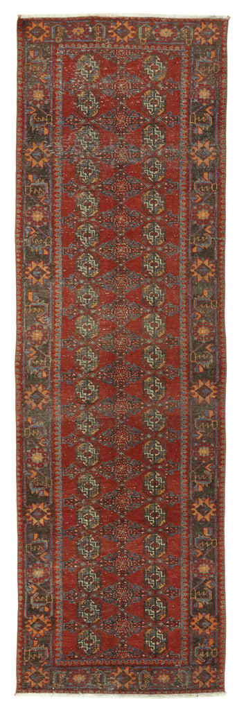 Red vintage Persian rug 47532, 1.00 x 3.20 metres – full rug
