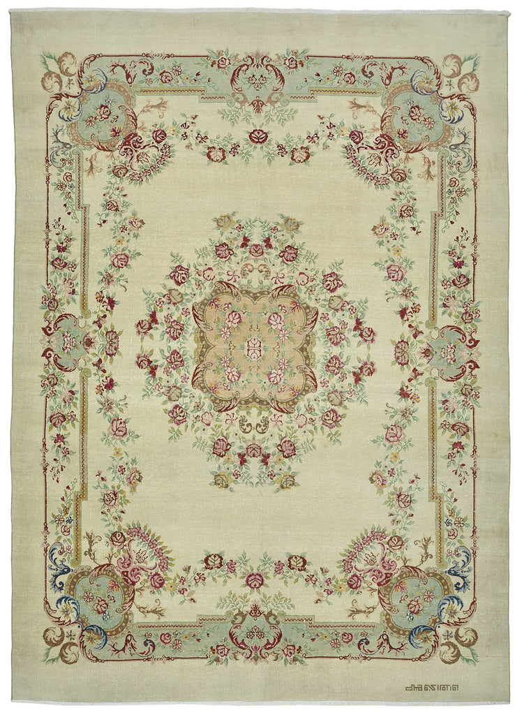 Beige vintage Persian rug 47671, 2.86 x 4.00 metres – full rug
