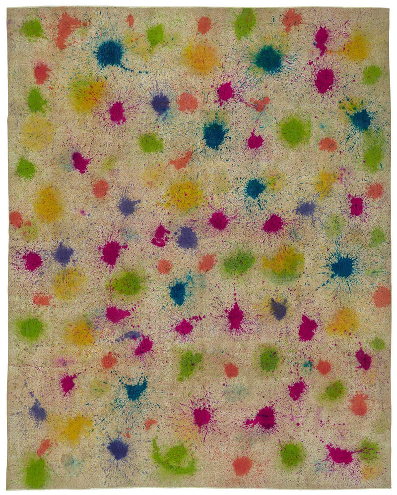 Multicolor vintage Persian rug 47679, 3.00 x 3.76 metres – full rug