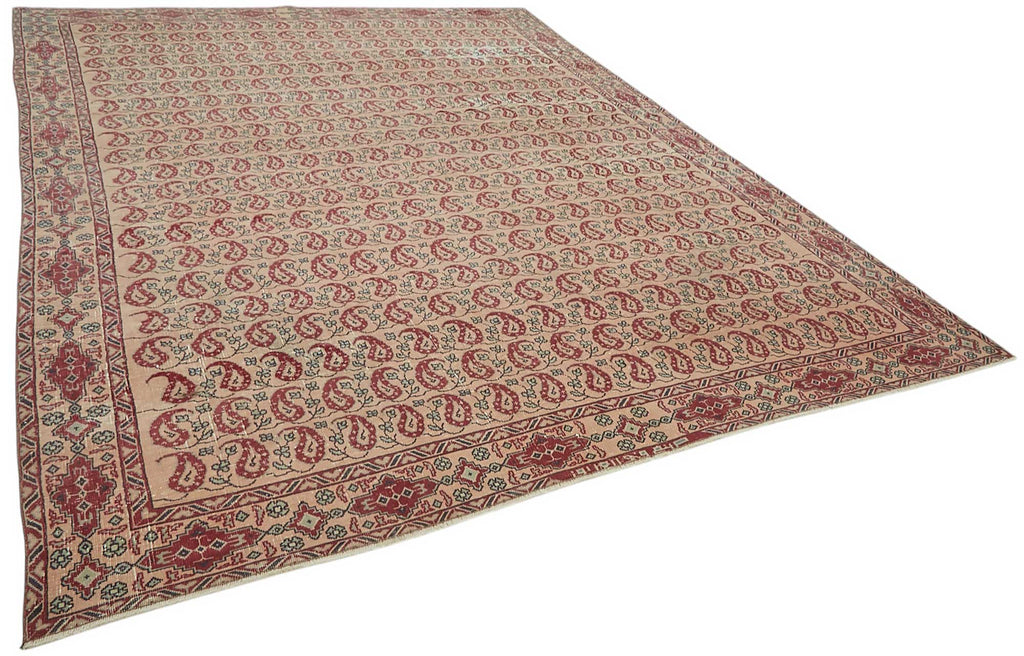 Red vintage Persian rug 47681, 2.87 x 3.63 metres – photograph 2