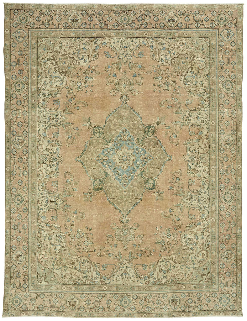 Beige vintage Persian rug 47687, 2.88 x 3.85 metres – full rug