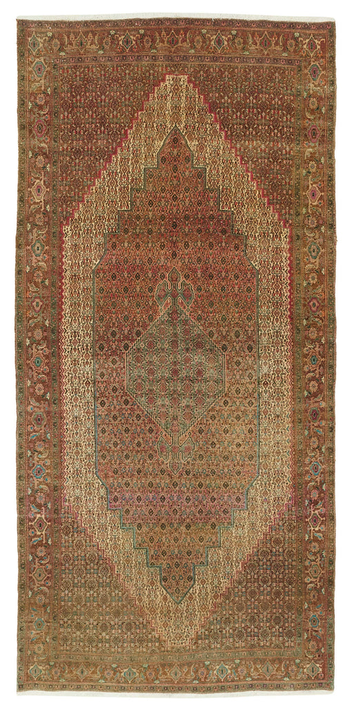 Beige vintage Persian rug 47871, 1.52 x 3.32 metres – full rug