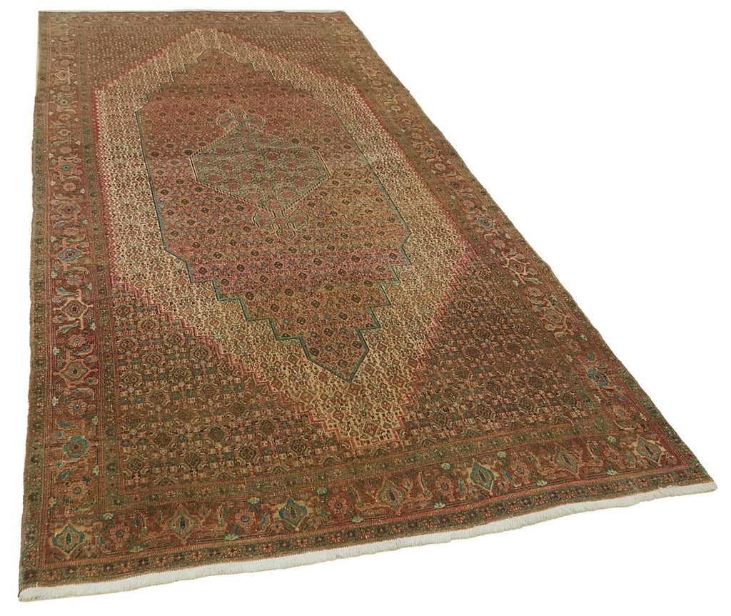 Beige vintage Persian rug 47871, 1.52 x 3.32 metres – photograph 2