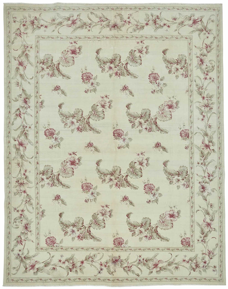 Beige vintage Persian rug 49218, 2.37 x 3.01 metres – full rug