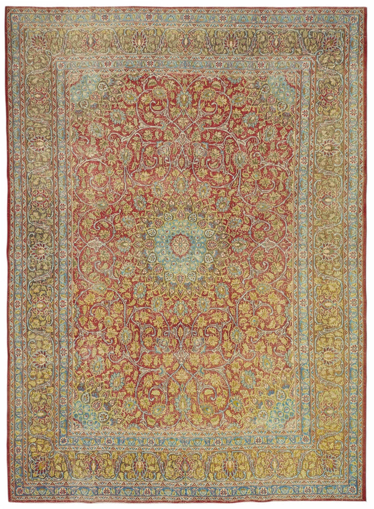 Red vintage Persian rug 49227, 2.90 x 3.84 metres – full rug