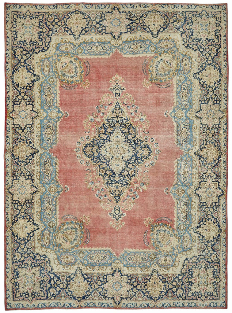 Beige vintage Persian rug 49232, 2.92 x 3.98 metres – full rug