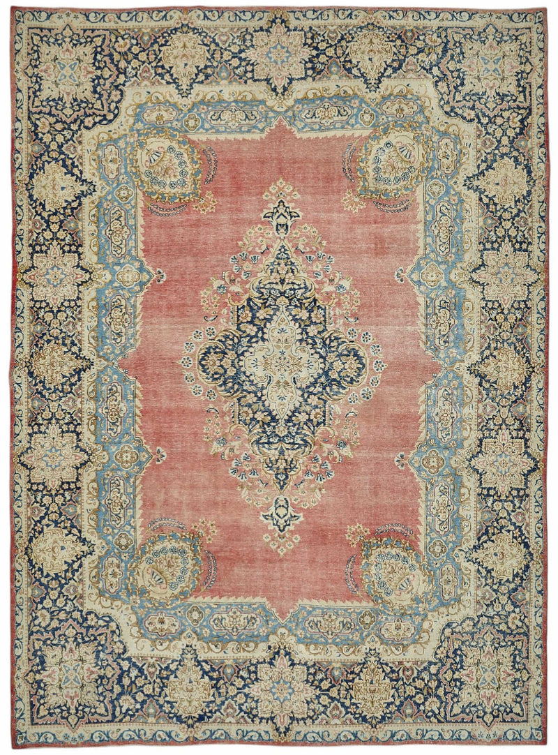 Beige vintage Persian rug 49232, 2.92 x 3.98 metres – full rug