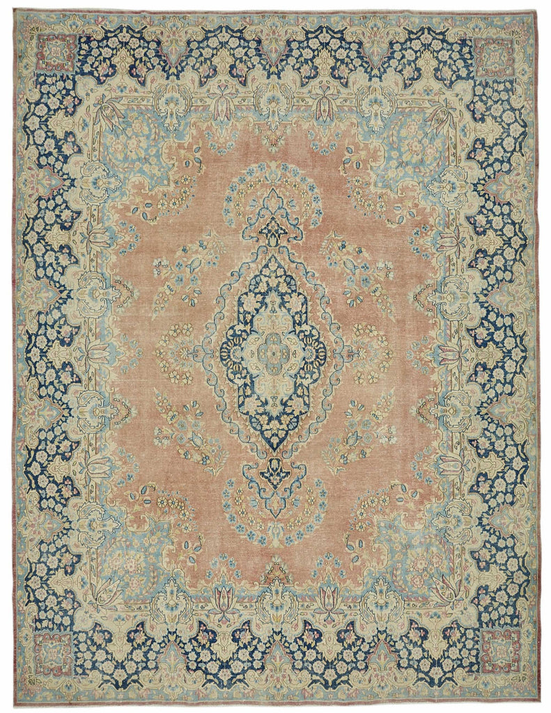 Beige vintage Persian rug 49236, 2.98 x 3.83 metres – full rug