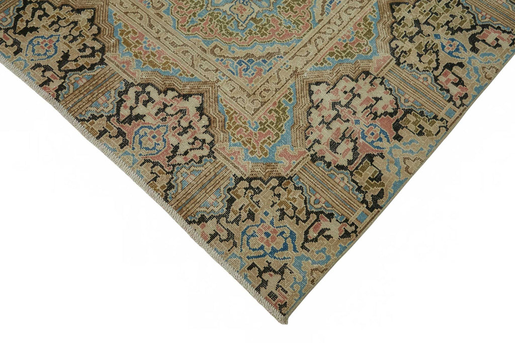 Beige vintage Persian rug 49237, 2.70 x 3.62 metres – photograph 4