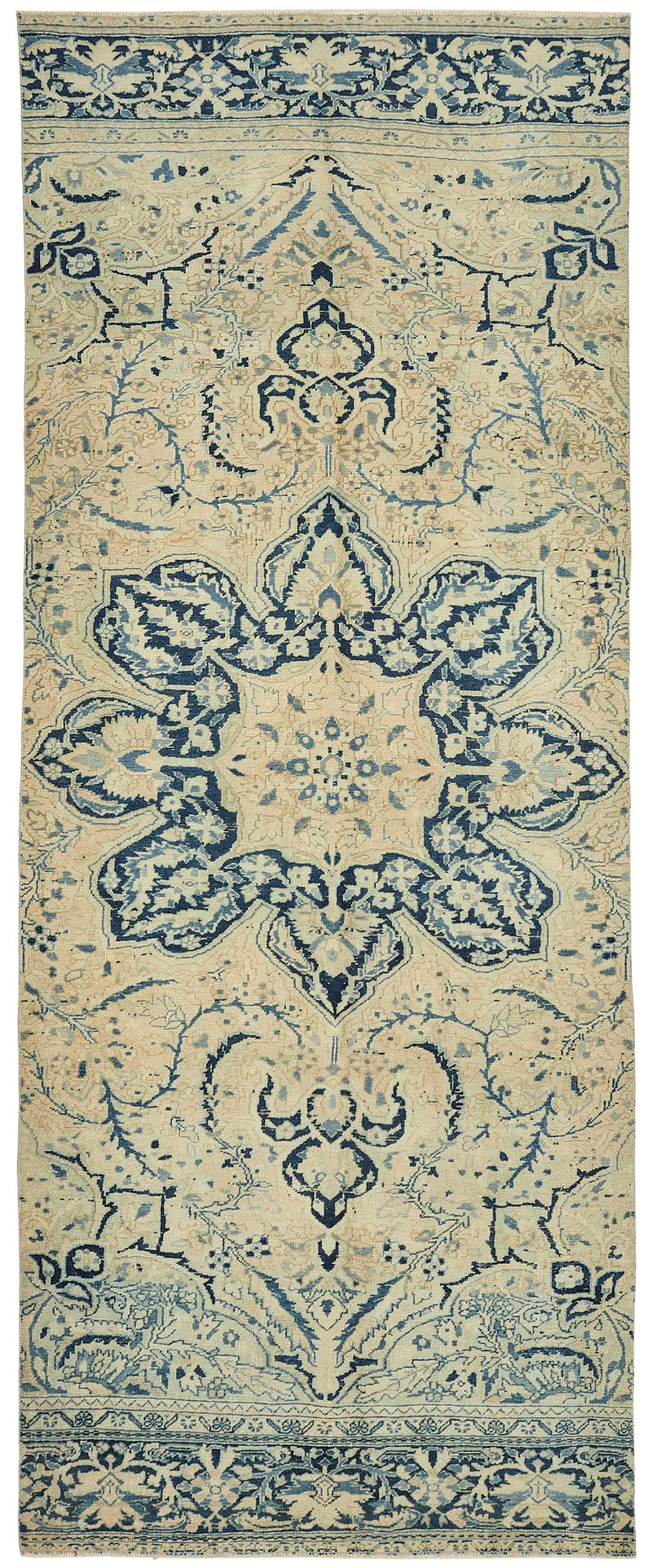 Beige vintage Persian rug 49438, 1.60 x 4.03 metres – full rug