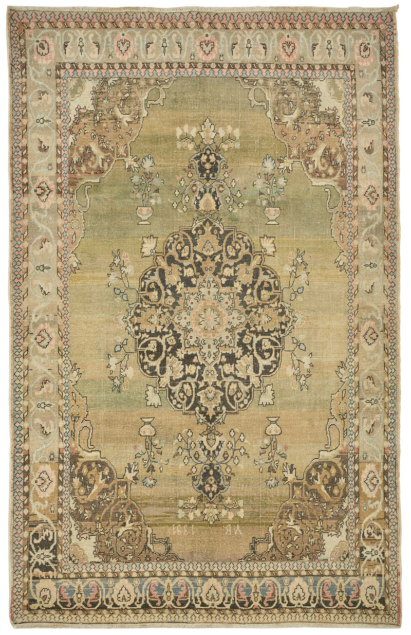 Beige vintage Persian rug 49439, 2.00 x 3.10 metres – full rug