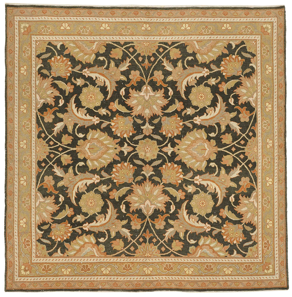 Beige vintage Persian rug 49440, 1.85 x 1.85 metres – full rug