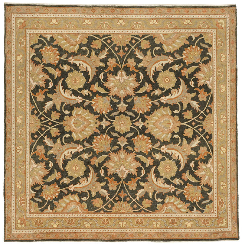 Beige vintage Persian rug 49440, 1.85 x 1.85 metres – full rug