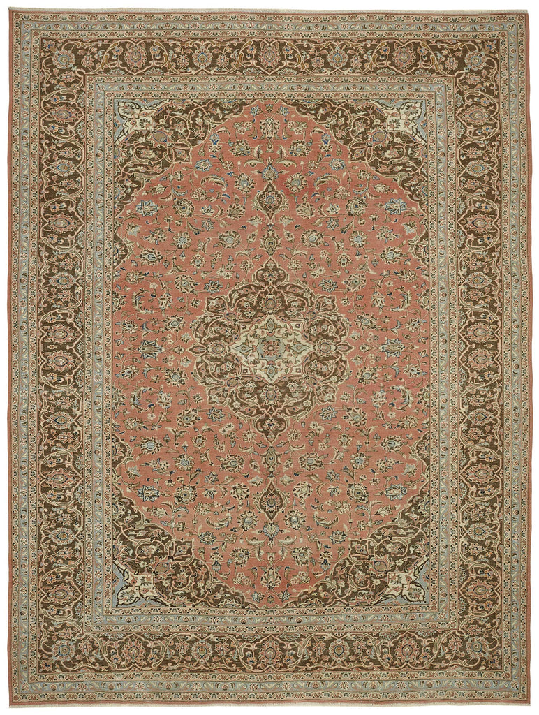 Beige vintage Persian rug 49450, 2.98 x 3.94 metres – full rug