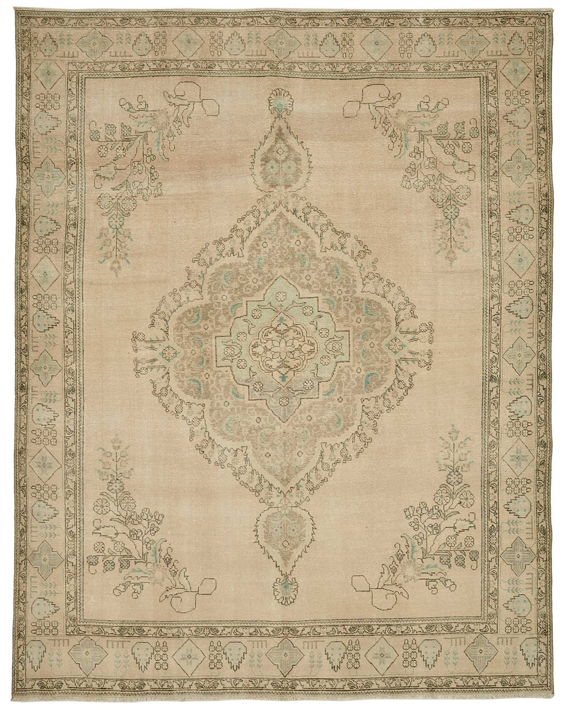 Beige vintage Persian rug 49455, 2.90 x 3.85 metres – full rug