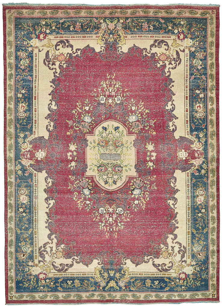 Beige vintage Persian rug 49461, 2.50 x 3.40 metres – full rug