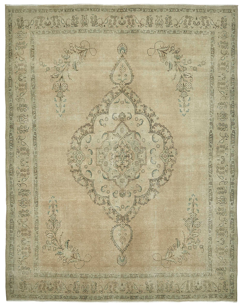 Beige vintage Persian rug 49466, 3.01 x 3.92 metres – full rug