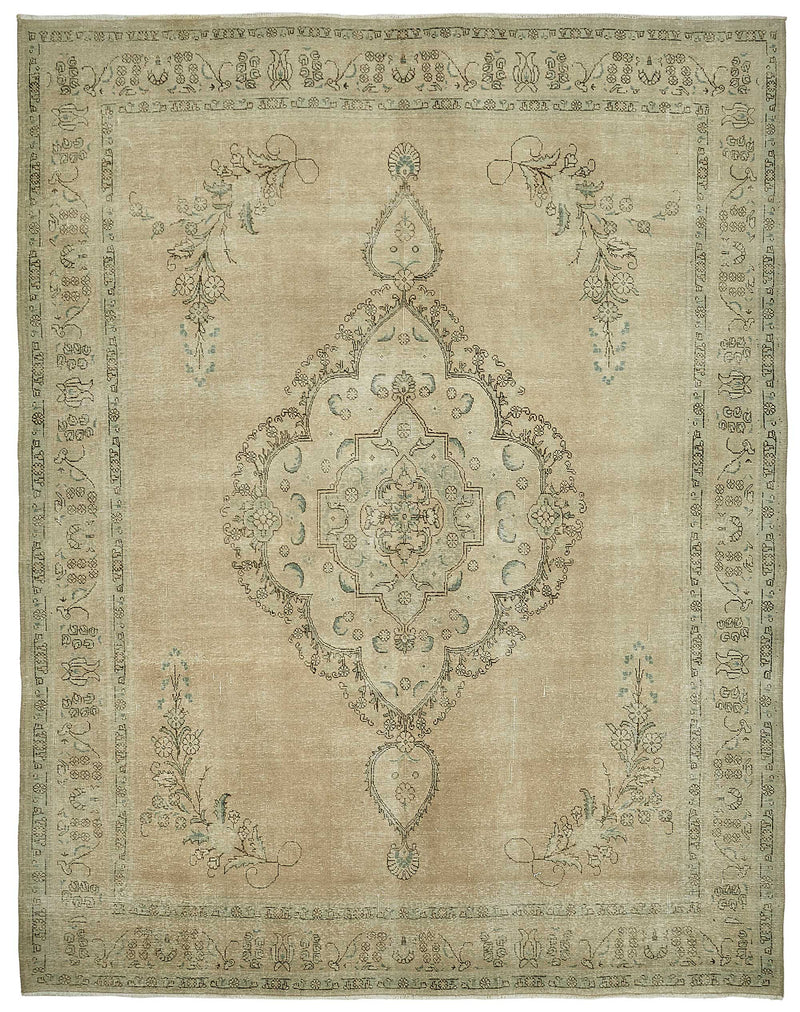 Beige vintage Persian rug 49466, 3.01 x 3.92 metres – full rug