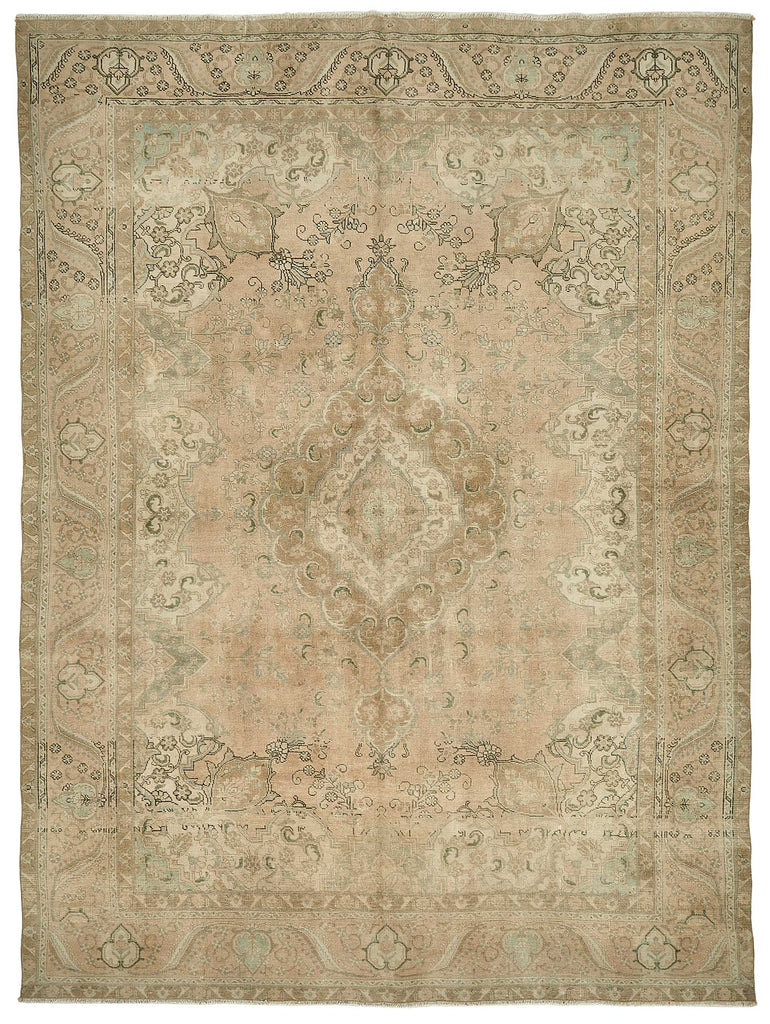 Beige vintage Persian rug 49470, 2.88 x 3.86 metres – full rug