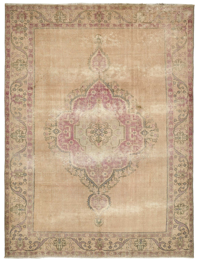 Beige vintage Persian rug 49473, 2.87 x 3.86 metres – full rug
