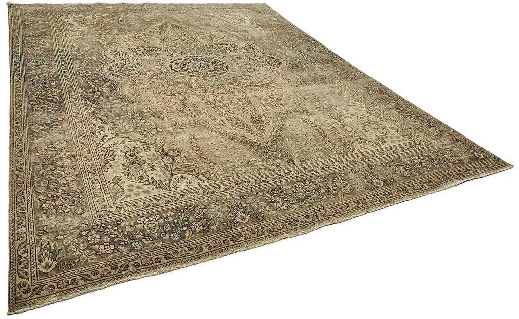 Beige vintage Persian rug 49474, 2.97 x 3.74 metres – photograph 2