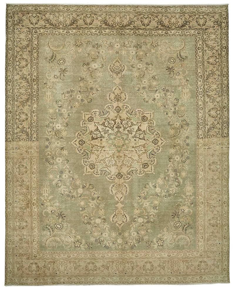 Beige vintage Persian rug 49691, 2.96 x 3.78 metres – full rug