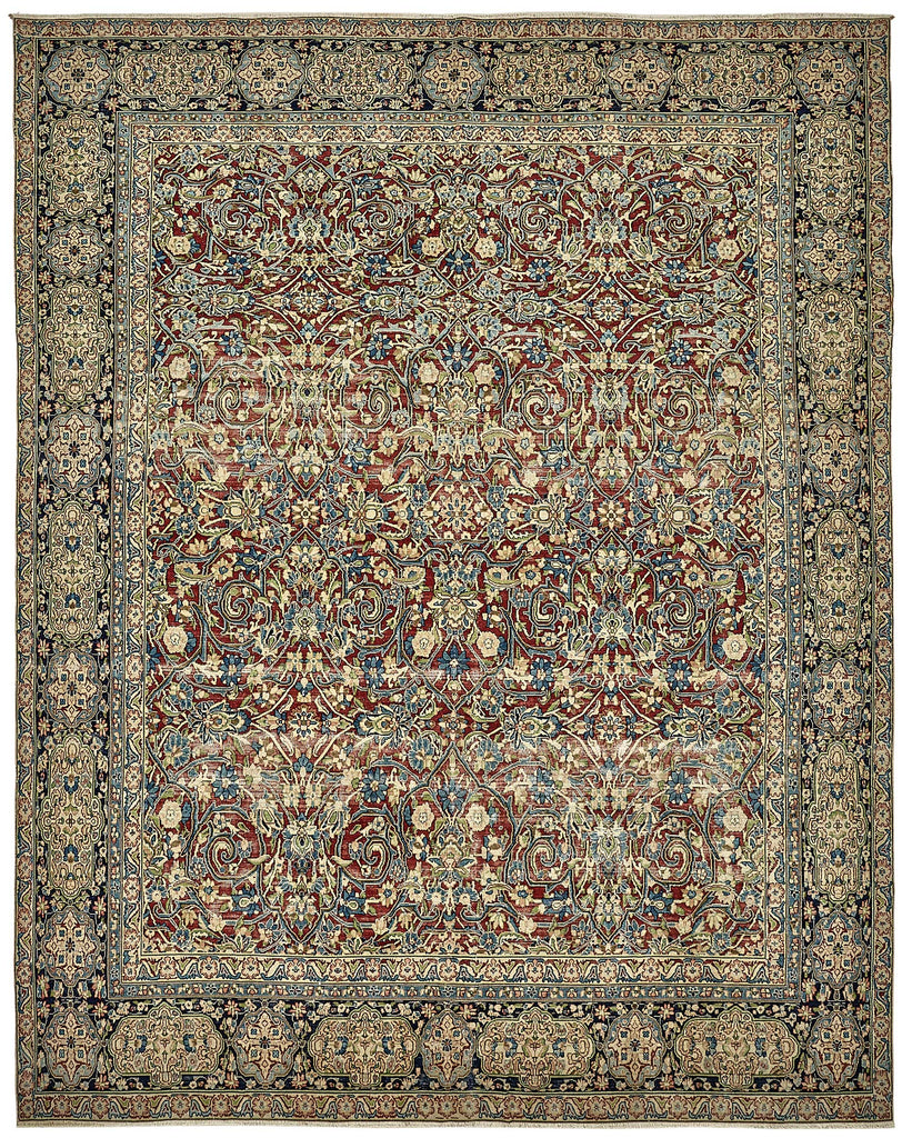 Beige vintage Persian rug 49705, 2.90 x 3.58 metres – full rug