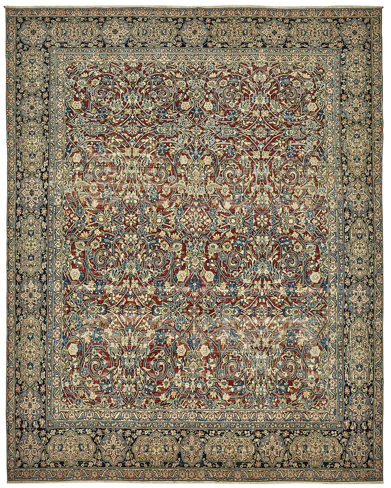Beige vintage Persian rug 49705, 2.90 x 3.58 metres – full rug