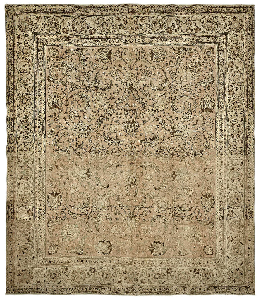 Beige vintage Persian rug 49707, 2.87 x 3.40 metres – full rug