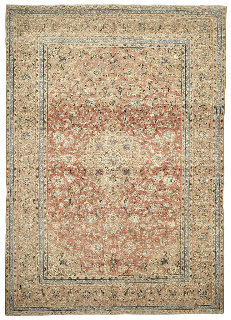 Beige vintage Persian rug 49709, 2.87 x 3.91 metres – full rug