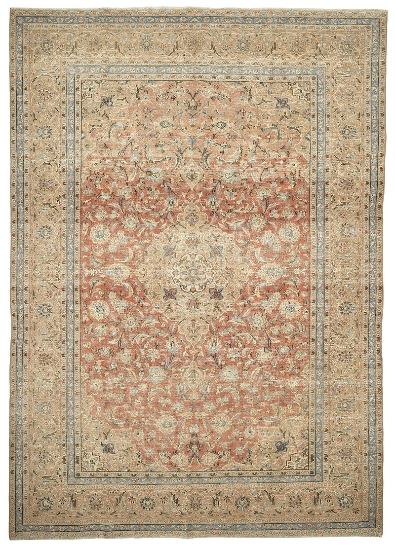 Beige vintage Persian rug 49709, 2.87 x 3.91 metres – full rug