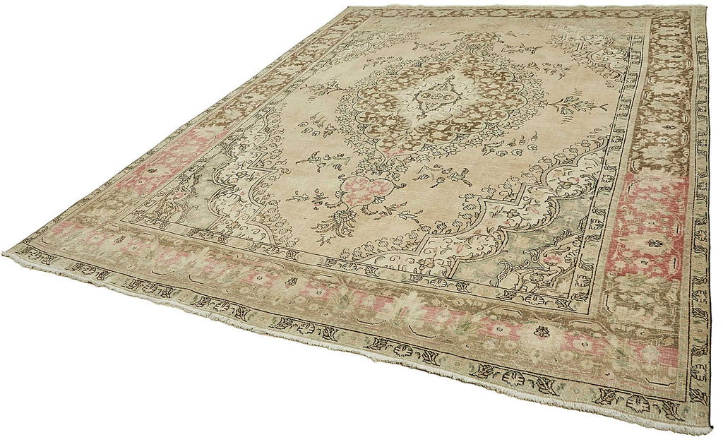 Beige vintage Persian rug 49715, 2.85 x 3.83 metres – photograph 3