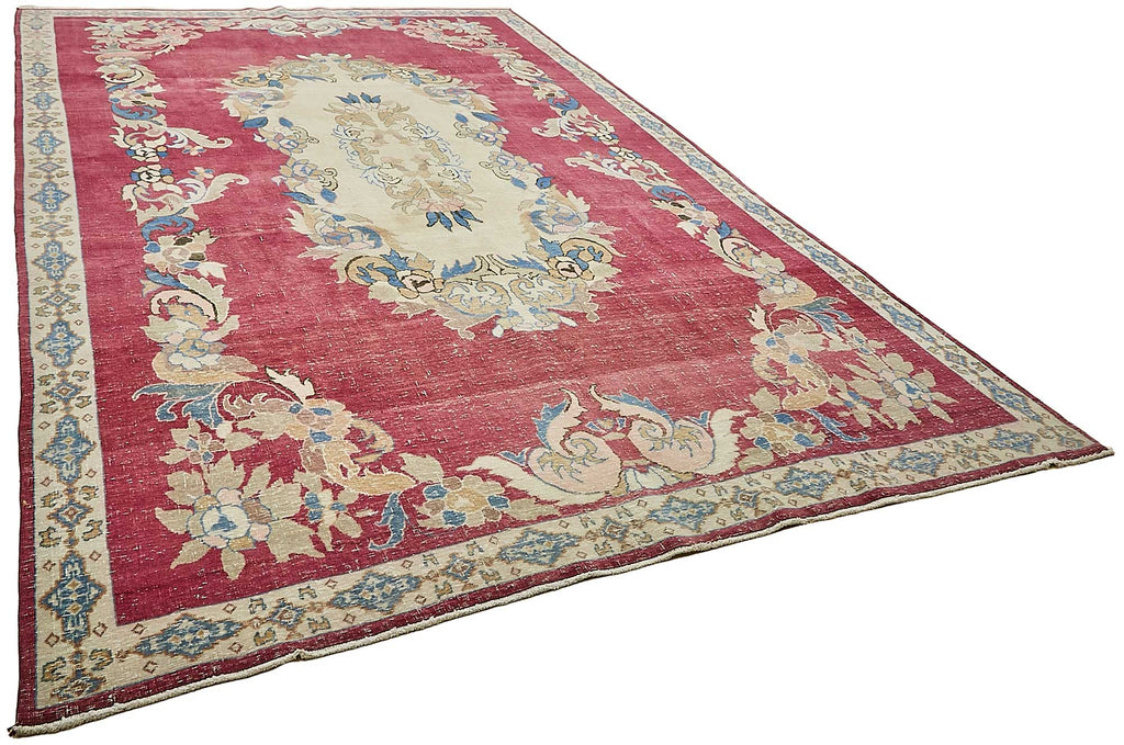 Beige vintage Persian rug 49716, 2.74 x 4.27 metres – photograph 2